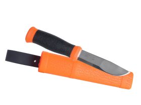Нож с фиксированным лезвием Morakniv Outdoor 2000 Orange, сталь Sandvik 12C27, рукоять резина/пластик