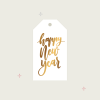 Бирка "Happy new year"