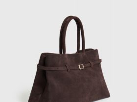 Сумка из натуральной замши, Коричневый