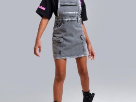 Сарафан текстильный джинсовый для девочек