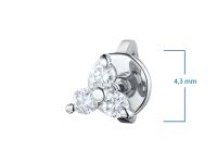 Пусеты из белого золота с бриллиантами э0901пс05168400