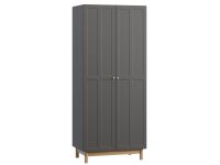 Распашной шкаф Виклу 2-90x210 Графитовый