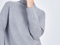 Свитер свободного силуэта с воротником-стойкой