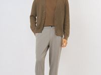 Кардиган с эффектом стирки, Желтый