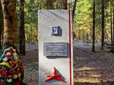 Место гибели и могила Титенкова Константина Николаевича (1911-1941), летчика, Героя Советского Союза