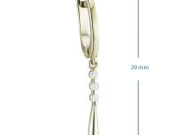 Серьги из желтого золота с бриллиантами э0301сг03185100
