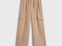 Брюки с карго-карманами для девочек, Бежевый