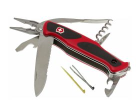 Нож перочинный Victorinox RangerGrip 174 Handyman, сталь X55CrMo14, рукоять термоэластопласт, красно-чёрный