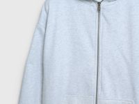 Объёмная толстовка на молнии, Серый