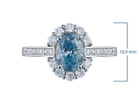 Классическое кольцо из белого золота э0912кц10220014_blue
