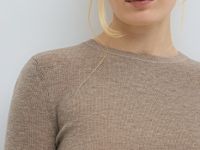 Вязаный джемпер с шерстью, Бежевый