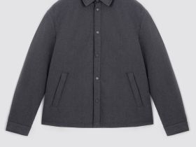 Утепленная куртка с отложным воротником