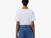 Женская футболка Lacoste Loose Fit из мягкого хлопка с V-образным вырезом