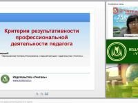 Критерии результативности профессиональной деятельности педагога
