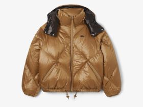 Женский дутый короткий пуховик Lacoste оверсайз