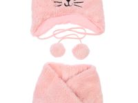 Комплект детский вязаный для девочки: шапка, снуд