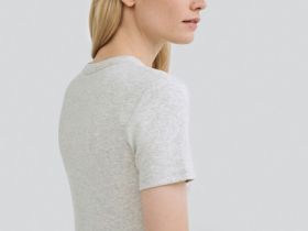 Футболка в рубчик, Серый