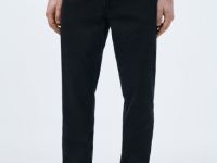 Базовые зауженные джинсы с эластаном, Черный