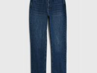 Прямые джинсы с высокой посадкой, Синий