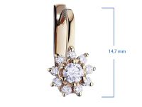 Серьги из желтого золота с бриллиантами э0301сг01159700