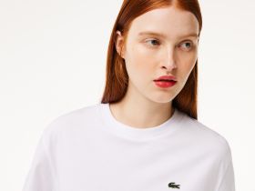 Женская футболка Lacoste свободного кроя из мягкого хлопка