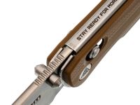 Складной нож SRM Terrier 258L-GW2, сталь 140Cr, рукоять песочный G10