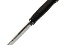 Охотничий нож Соболь, сталь Х12МФ, рукоять эластрон, черный