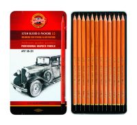 Набор карандашей чернографитных Koh-I-Noor "Art" 12 шт (8В-2Н) в металл коробке