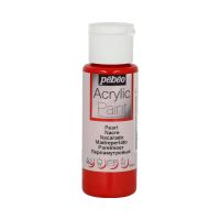 Акрил для декора Pebeo "Acrylic Paint" 59 мл, перламутровый, красный