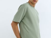 Базовая футболка с необработанным краем, Зеленый