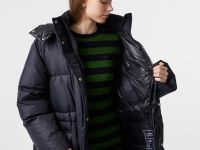 Женский длинный пуховик Lacoste Oversized с регулируемой талией