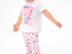 Брюки детские трикотажные для девочек (легинсы), 2 пары в комплекте