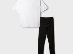 Комплект трикотажный для девочек: фуфайка (футболка), брюки (легинсы)