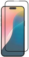 Защитное стекло uBear Extreme 3D Shield для Apple iPhone 16 с чёрной рамкой