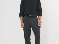 Классические брюки Slim fit, Серый