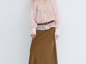 Юбка А-силуэта из модала, Оранжевый