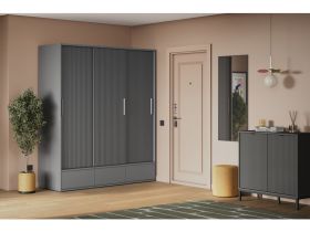 Шкаф-купе Беррингтон 3.1-177x220 Графитовый
