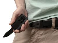 Ремень-нож, экокожа, нержавеющая сталь 440