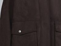 Бомбер из искусственной замши, Коричневый