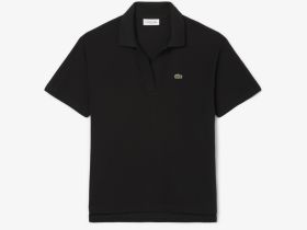 Женская рубашка-поло Lacoste из струящегося хлопка свободного кроя