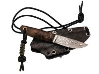 Нож Волчий Век Слоненок Custom, сталь PGK, рукоять стаб.кап ореха