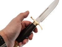 Финка НКВД МТ-107, сталь 95х18, латунь, граб, Ворсма