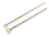 Кисть щетина №6 веерная Гамма "Студия" длинная ручка