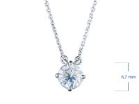 Колье из белого золота с бриллиантом э0901кл08210861