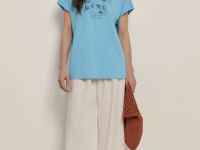 Футболка свободного силуэта с принтом