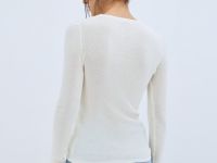 Вязаный джемпер с шерстью, Бежевый