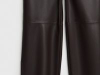 Прямые брюки из искусственной кожи, Фиолетовый