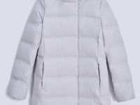 Пуховое полупальто с капюшоном