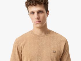 Мужская хлопковая футболка Lacoste стандартного кроя