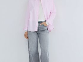 Рубашка из хлопка оксфорд, Розовый